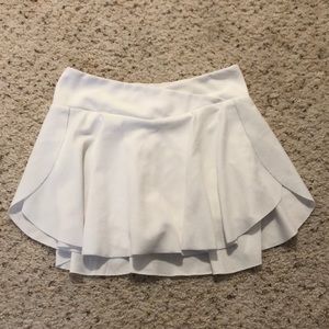 White athletic skort